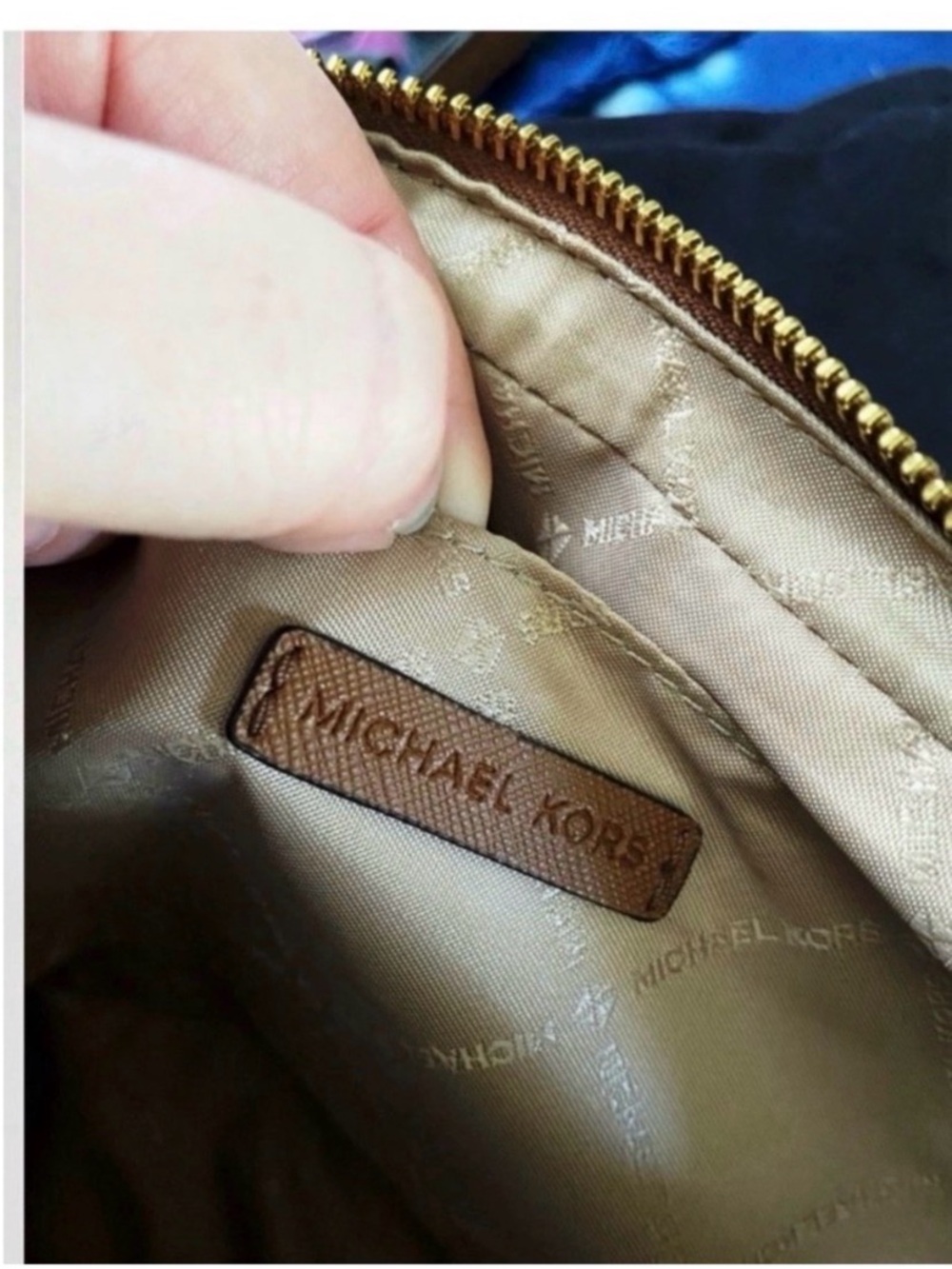 MICHAEL KORS Brown MK Logo Crossbody Bag - Picture 6 of 10